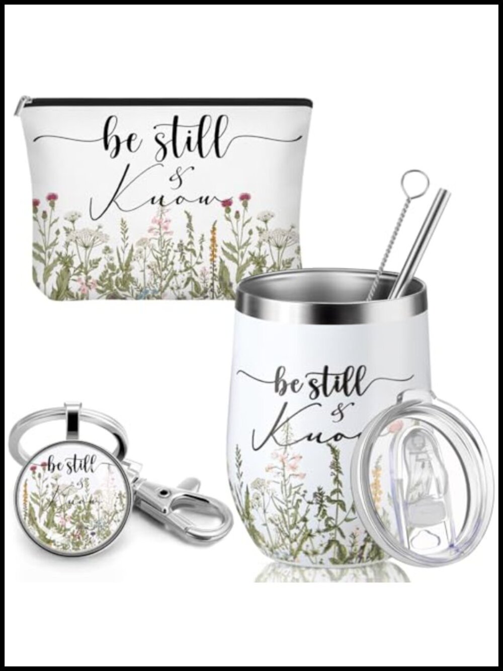 12oz Stainless Steel Insulated Tumbler Gift Set Christian Inspirational